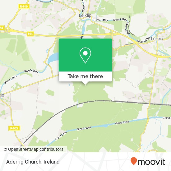 Aderrig Church map