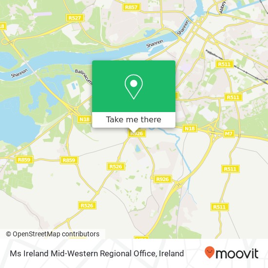 Ms Ireland Mid-Western Regional Office map