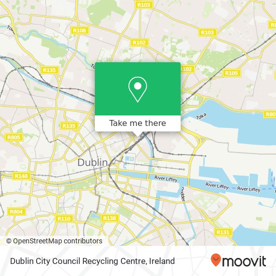 Dublin City Council Recycling Centre map