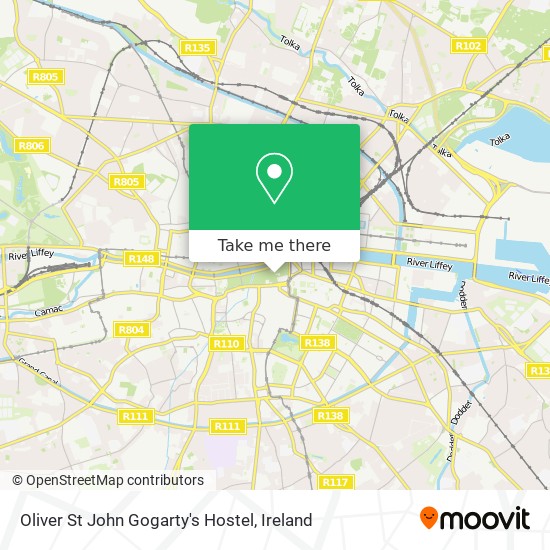 Oliver St John Gogarty's Hostel map