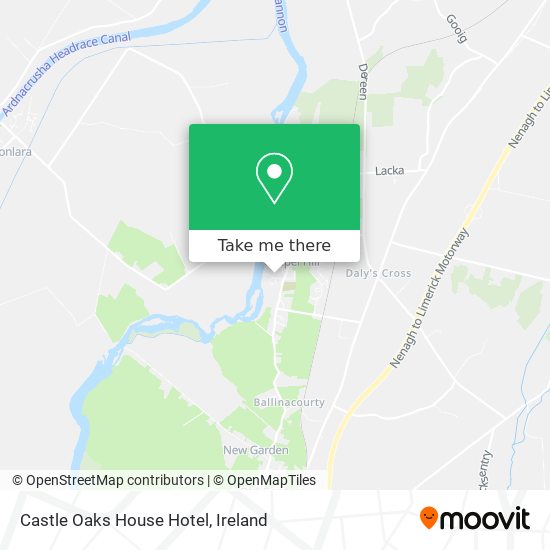 Castle Oaks House Hotel map