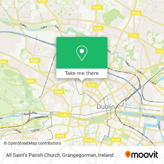 All Saint's Parish Church, Grangegorman map