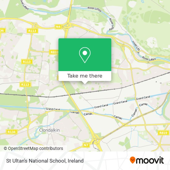 St Ultan's National School map