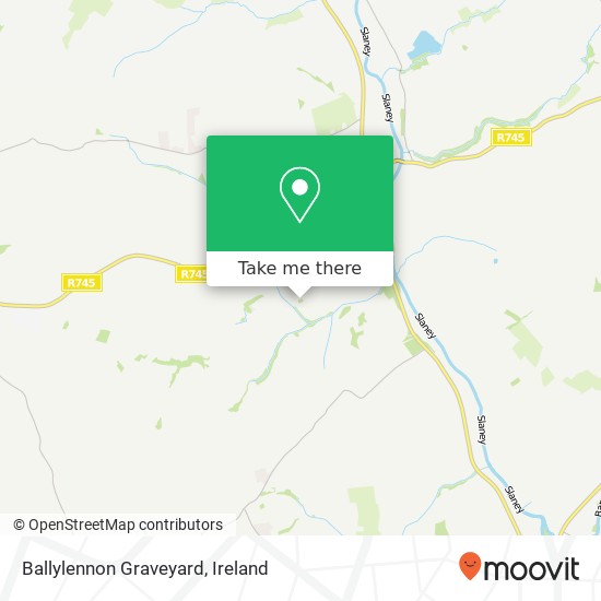 Ballylennon Graveyard map