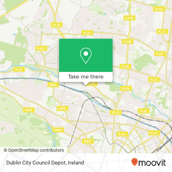 Dublin City Council Depot map
