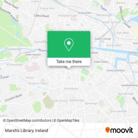 Marsh's Library map