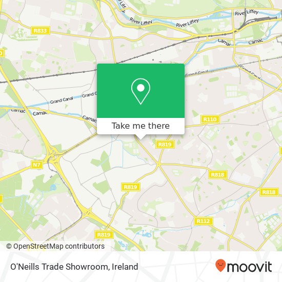 O'Neills Trade Showroom map