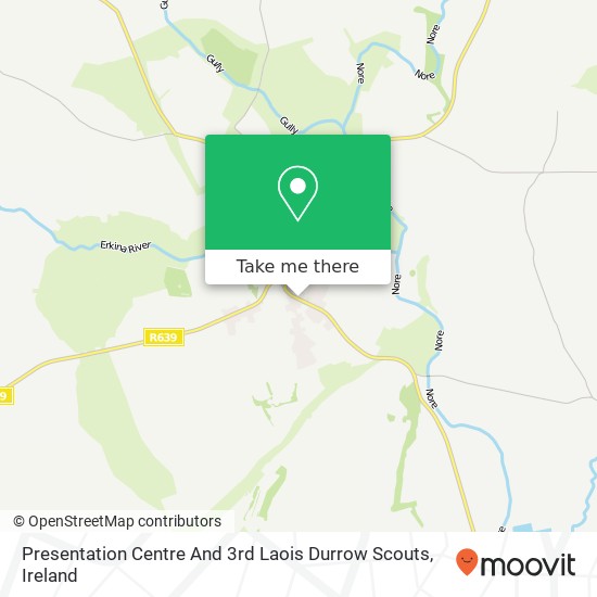 Presentation Centre And 3rd Laois Durrow Scouts map