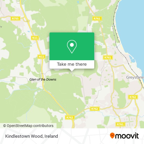 Kindlestown Wood map