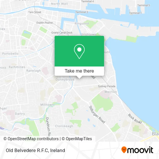 Old Belvedere R.F.C map