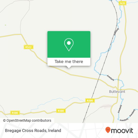 Bregage Cross Roads map