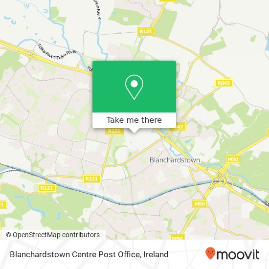Blanchardstown Centre Post Office map