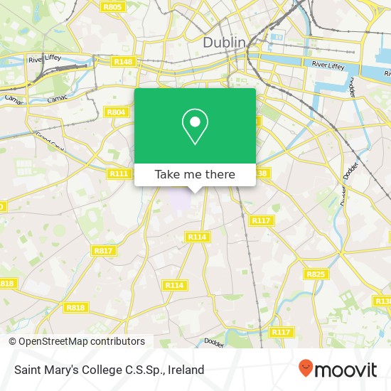 Saint Mary's College C.S.Sp. map