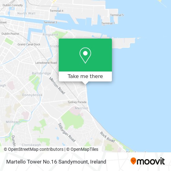 Martello Tower No.16 Sandymount map