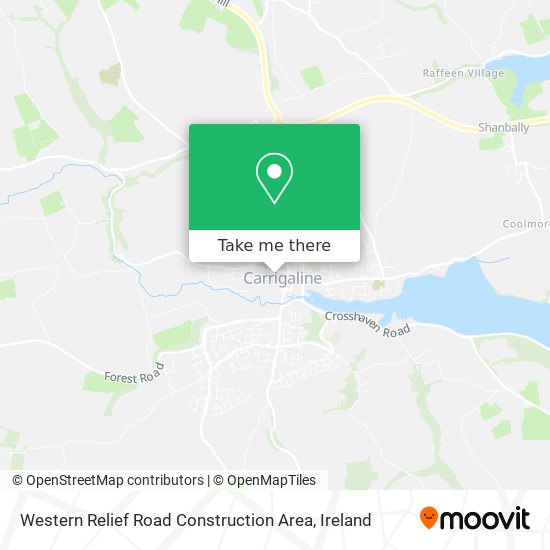 Western Relief Road Construction Area map
