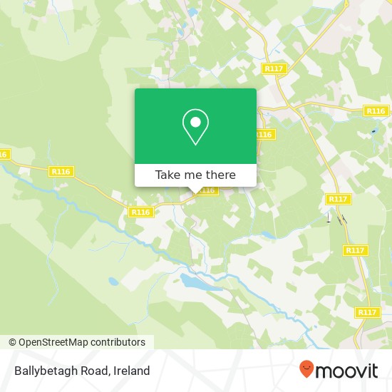 Ballybetagh Road map
