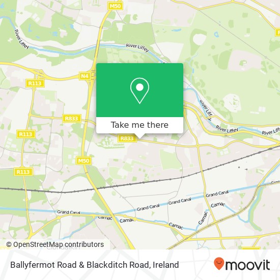 Ballyfermot Road & Blackditch Road map