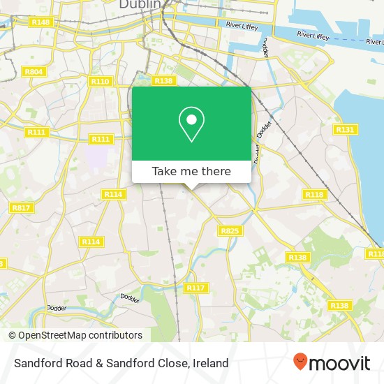 Sandford Road & Sandford Close map