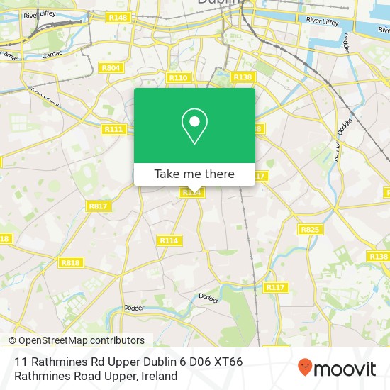 11 Rathmines Rd Upper Dublin 6 D06 XT66 Rathmines Road Upper map