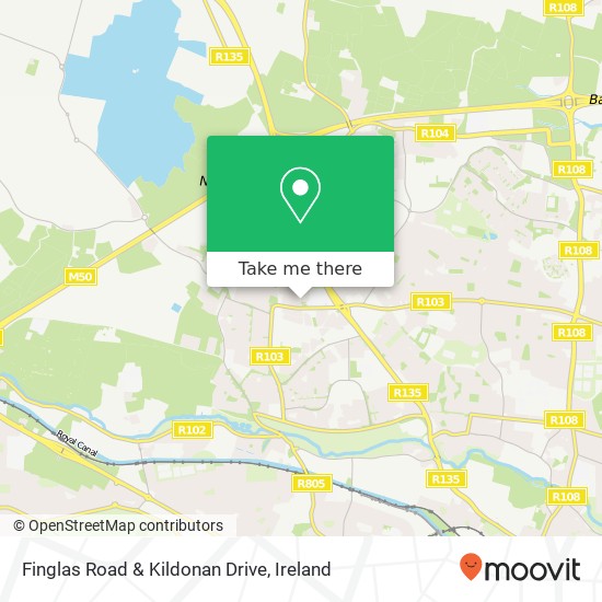 Finglas Road & Kildonan Drive map