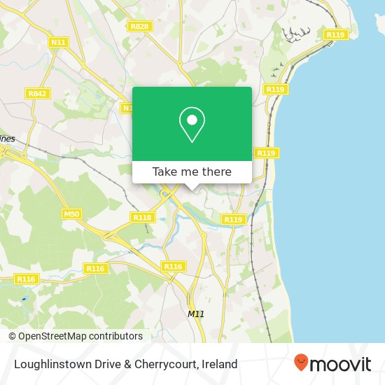 Loughlinstown Drive & Cherrycourt map