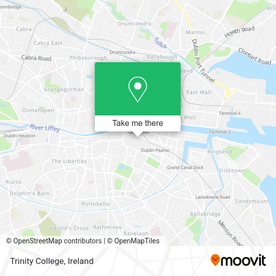 Trinity College map
