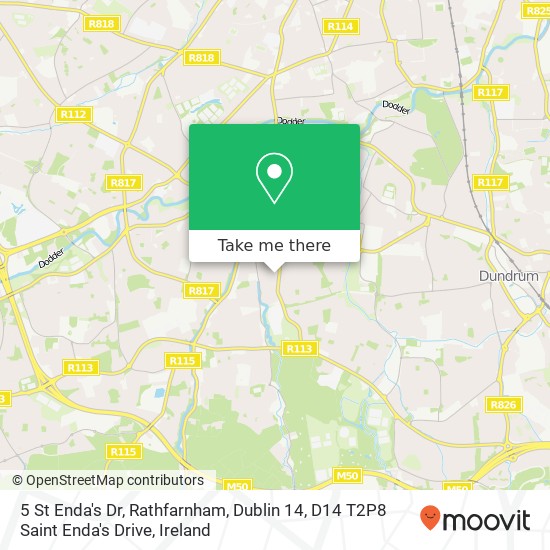 5 St Enda's Dr, Rathfarnham, Dublin 14, D14 T2P8 Saint Enda's Drive map