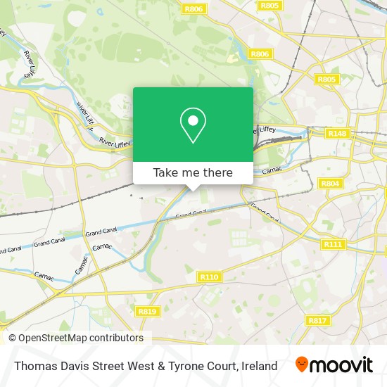 Thomas Davis Street West & Tyrone Court map