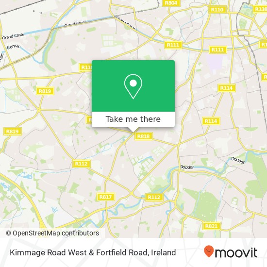 Kimmage Road West & Fortfield Road map