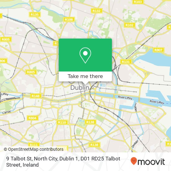 9 Talbot St, North City, Dublin 1, D01 RD25 Talbot Street map