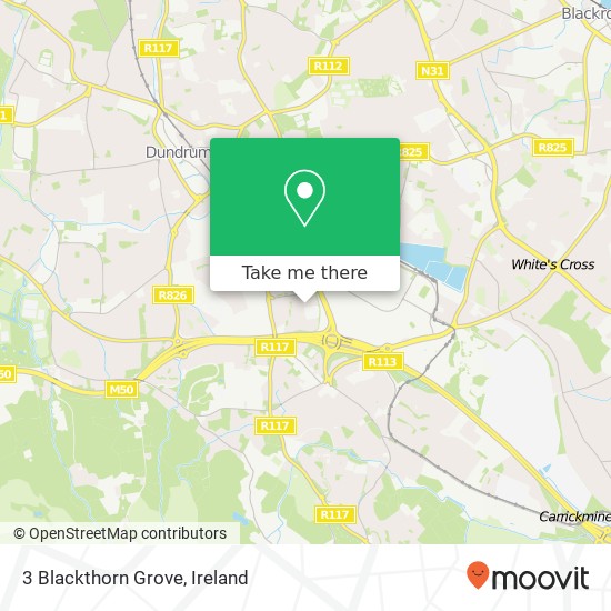 3 Blackthorn Grove map
