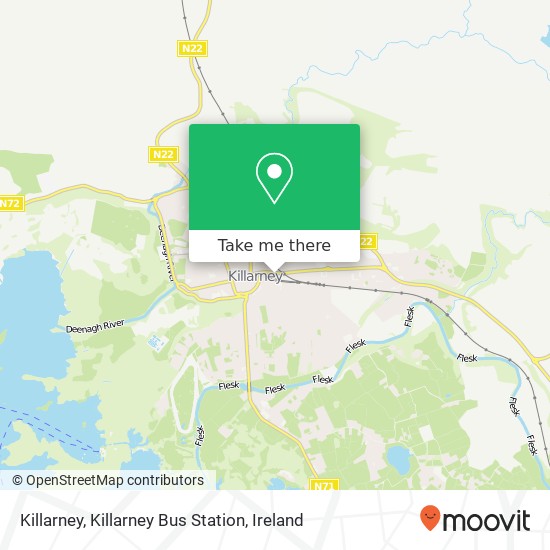 Killarney, Killarney Bus Station map