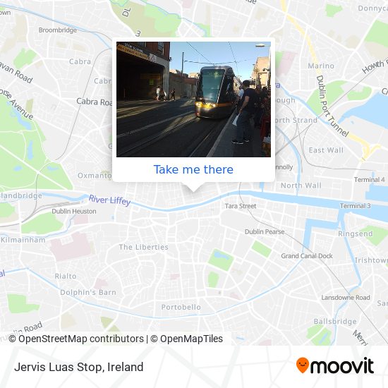 Jervis Luas Stop map