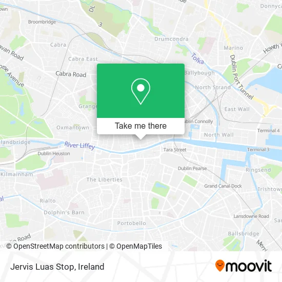 Jervis Luas Stop map