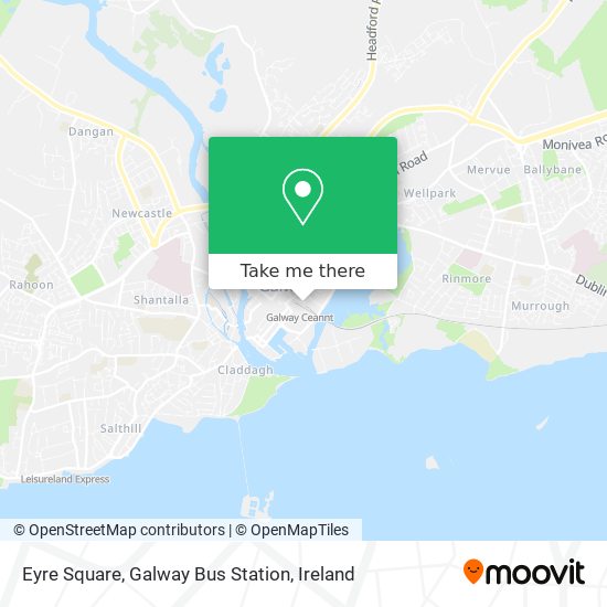 Eyre Square, Galway Bus Station map