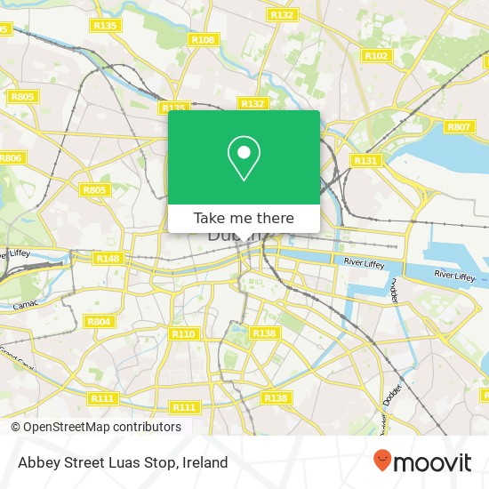 Abbey Street Luas Stop map