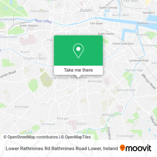 Lower Rathmines Rd Rathmines Road Lower map