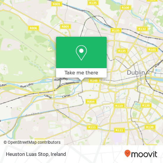 Heuston Luas Stop map