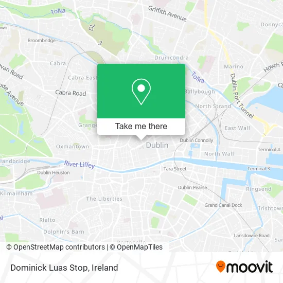 Dominick Luas Stop map