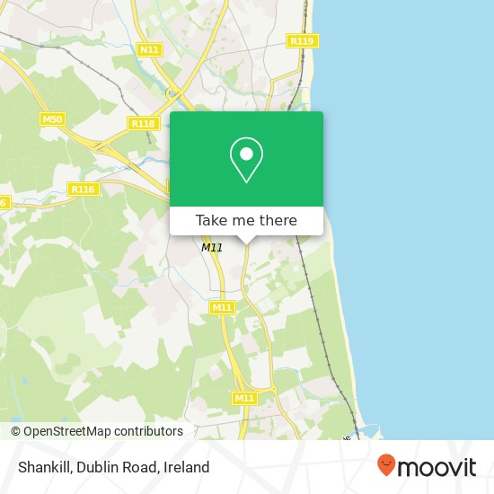Shankill, Dublin Road map