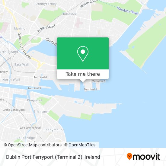 Dublin Port Ferryport (Terminal 2) map