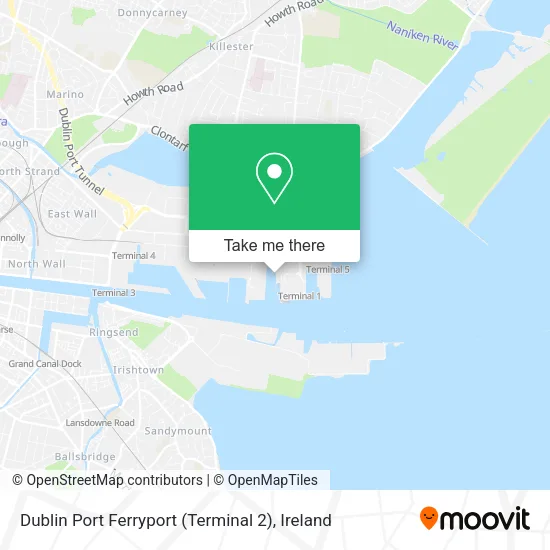 Dublin Port Ferryport (Terminal 2) map