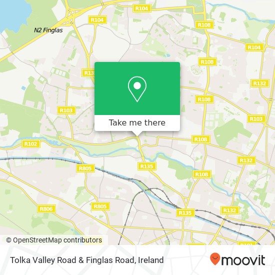 Tolka Valley Road & Finglas Road map