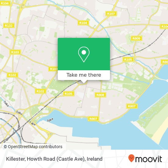 Killester, Howth Road (Castle Ave) map
