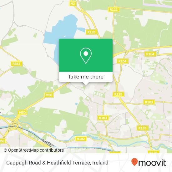 Cappagh Road & Heathfield Terrace map