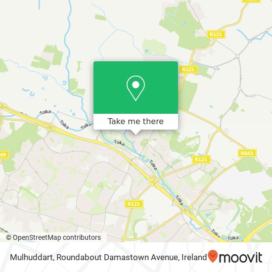 Mulhuddart, Roundabout Damastown Avenue map