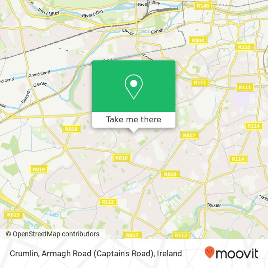 Crumlin, Armagh Road (Captain's Road) map