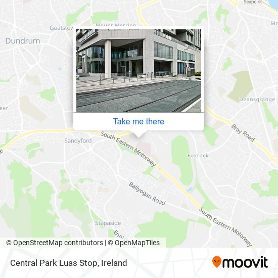 Central Park Luas Stop map