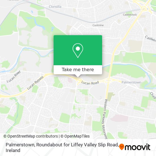 Palmerstown, Roundabout for Liffey Valley Slip Road map