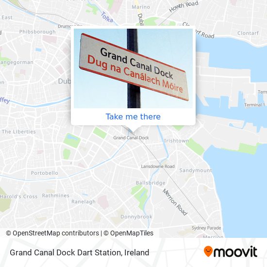 Grand Canal Dock Dart Station map